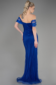 Robe Queue de Poisson Longue File Bleu Saxe ABU3769