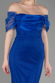 Robe Queue de Poisson Longue File Bleu Saxe ABU3769