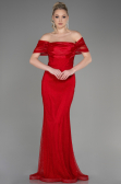 Robe Queue de Poisson Longue File Rouge ABU3769