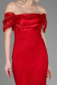 Robe Queue de Poisson Longue File Rouge ABU3769