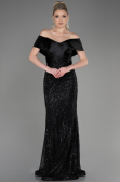 Robe Queue de Poisson Longue Noir ABU3770