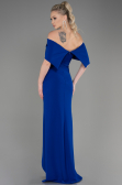 Robe de Soirée Longue Bleu Saxe ABU3775