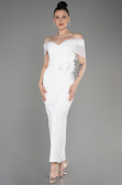 Robe de Soirée Midi Blanc ABK2014