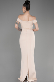 Robe de Soirée Longue Beige ABU3781