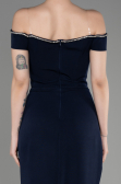 Robe de Soirée Longue Bleu Marine ABU3781