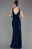 Robe Queue de Poisson Longue Bleu Marine ABU3782