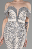 Robe De Fiançailles Grande Taille Longue Vison ABU3785