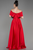 Robe de Soirée Longue Satin Rouge ABU3788