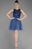 Robe de Soirée Courte Indigo ABK2016