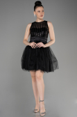 Robe de Soirée Courte Noir ABK2016