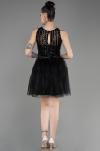 Robe de Soirée Courte Noir ABK2016