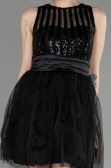 Robe de Soirée Courte Noir ABK2016