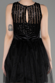 Robe de Soirée Courte Noir ABK2016