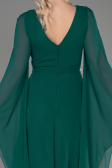 Robe de Soirée Longue Mousseline Émeraude ABU3541