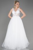 Robe de Soirée Longue Blanc ABU3718
