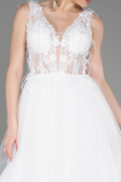 Robe de Soirée Longue Blanc ABU3718