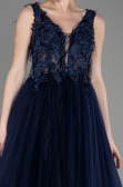 Robe de Soirée Longue Bleu Marine ABU3718