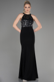 Robe Queue de Poisson Longue Noir-Argent ABU608