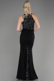 Robe Queue de Poisson Longue Noir-Argent ABU608