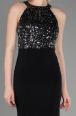 Robe Queue de Poisson Longue Noir-Argent ABU608