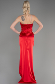 Robe de Soirée Longue Satin Rouge ABU3525