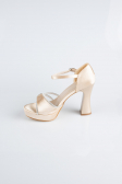 Chaussure Talon Plateforme Satin Vison MJS3409
