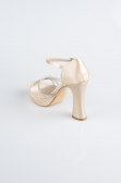 Chaussure Talon Plateforme Satin Vison MJS3409