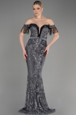 Robe Queue de Poisson Longue Anthracite ABU3783