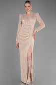 Robe de Soirée Longue File Or ABU3831