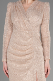 Robe de Soirée Longue File Or ABU3831