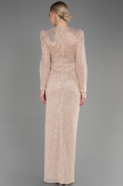 Robe de Soirée Longue File Or ABU3831