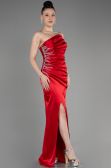Robe de Soirée Longue Satin Rouge ABU3825