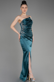 Robe de Soirée Longue Satin Émeraude ABU3825