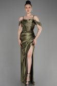 Robe de Soirée Longue Kaki ABU3840