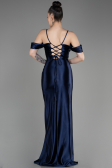 Robe de Soirée Longue Bleu Marine ABU3840