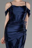 Robe de Soirée Longue Bleu Marine ABU3840
