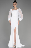 Robe de Soirée Longue Blanc ABU3852