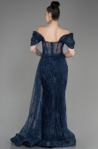 Robe De Soirée Longue Bleu Marine ABU2706