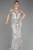Robe De Fiançailles Grande Taille Longue Vison ABU3785
