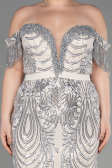 Robe De Fiançailles Grande Taille Longue Vison ABU3785