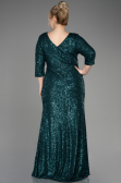 Robe Grande Taille Squameuse Longue Émeraude ABU3258