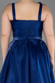 Robe De Fiançailles Grande Taille Longue Bleu Marine ABU3752