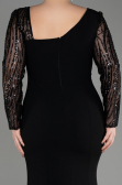 Robe De Mariée Grande Taille Longue Noir ABU3713