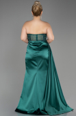 Robe De Graduation Grande Taille Longue Satin Émeraude ABU3855