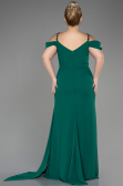 Robe De Soirée Grande Taille Longue Mousseline Émeraude ABU3742