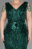 Robe De Fiançailles Grande Taille Longue Squameuse Émeraude ABU3845