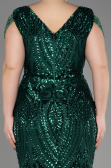 Robe De Fiançailles Grande Taille Longue Squameuse Émeraude ABU3845