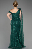 Robe De Fiançailles Grande Taille Longue Squameuse Émeraude ABU3859