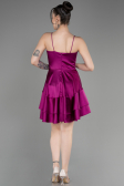 Robe de Cérémonie Courte Satin Noir ABK2042