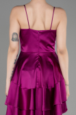 Robe de Cérémonie Courte Satin Noir ABK2042
